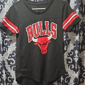 Bulls Kids Black and Red T-Shirt